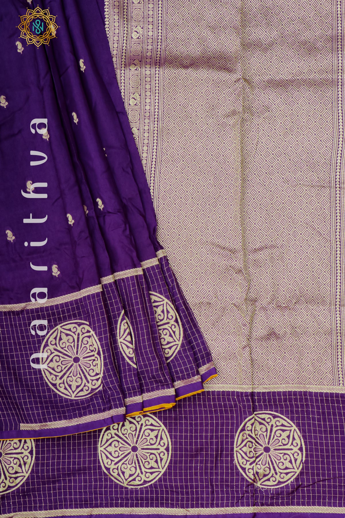 PURPLE WITH YELLOW - DOLA SILK