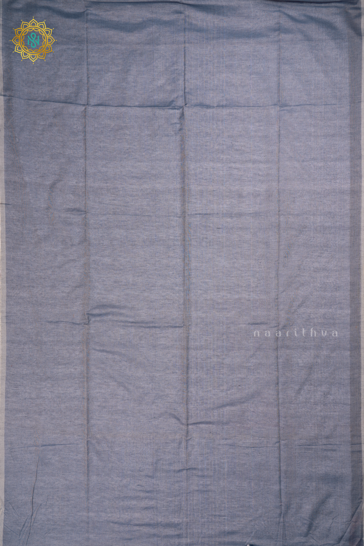 Light Grey Mul Cotton Saree Allover Plain Body
