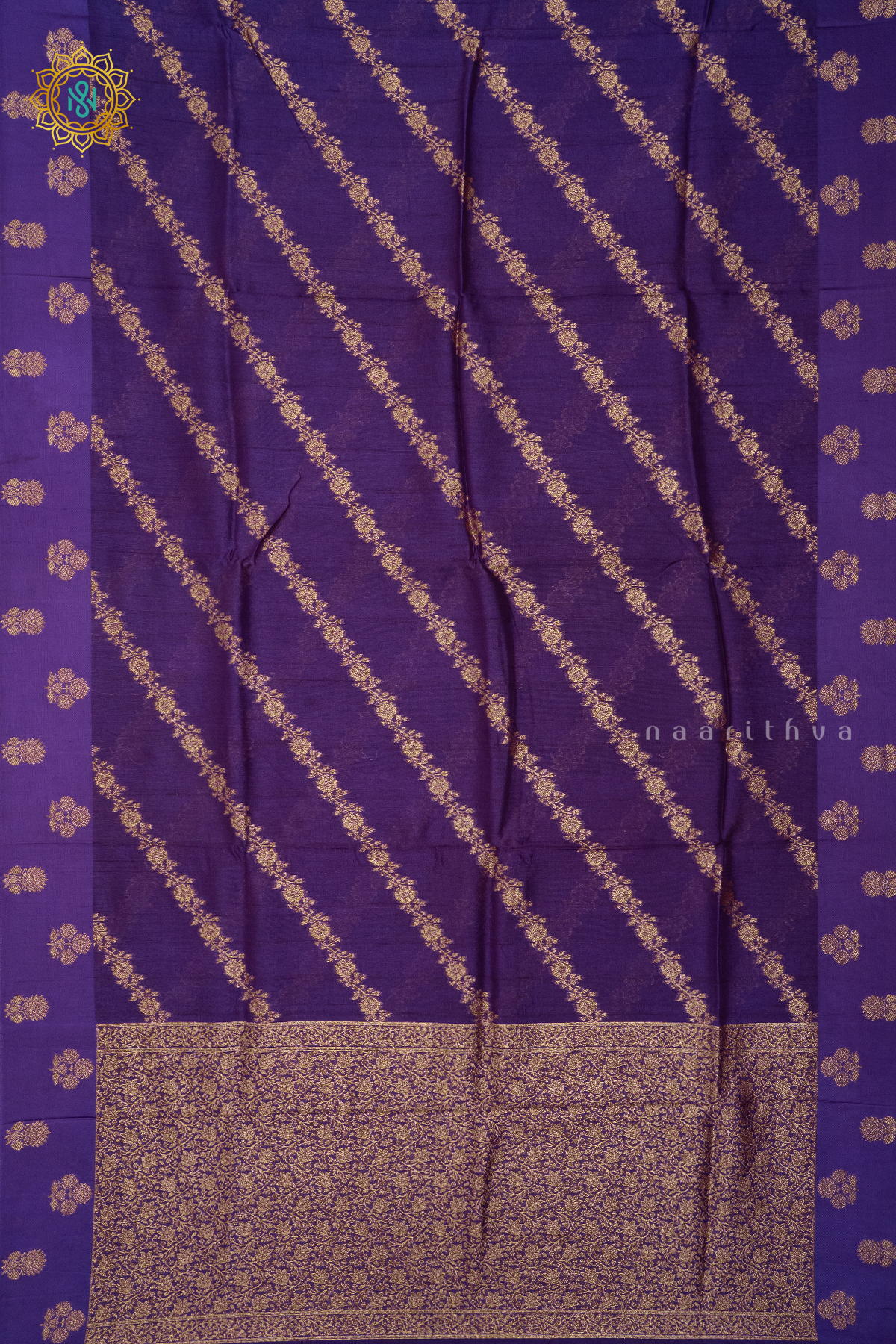 PURPLE - SEMI TUSSAR SILK