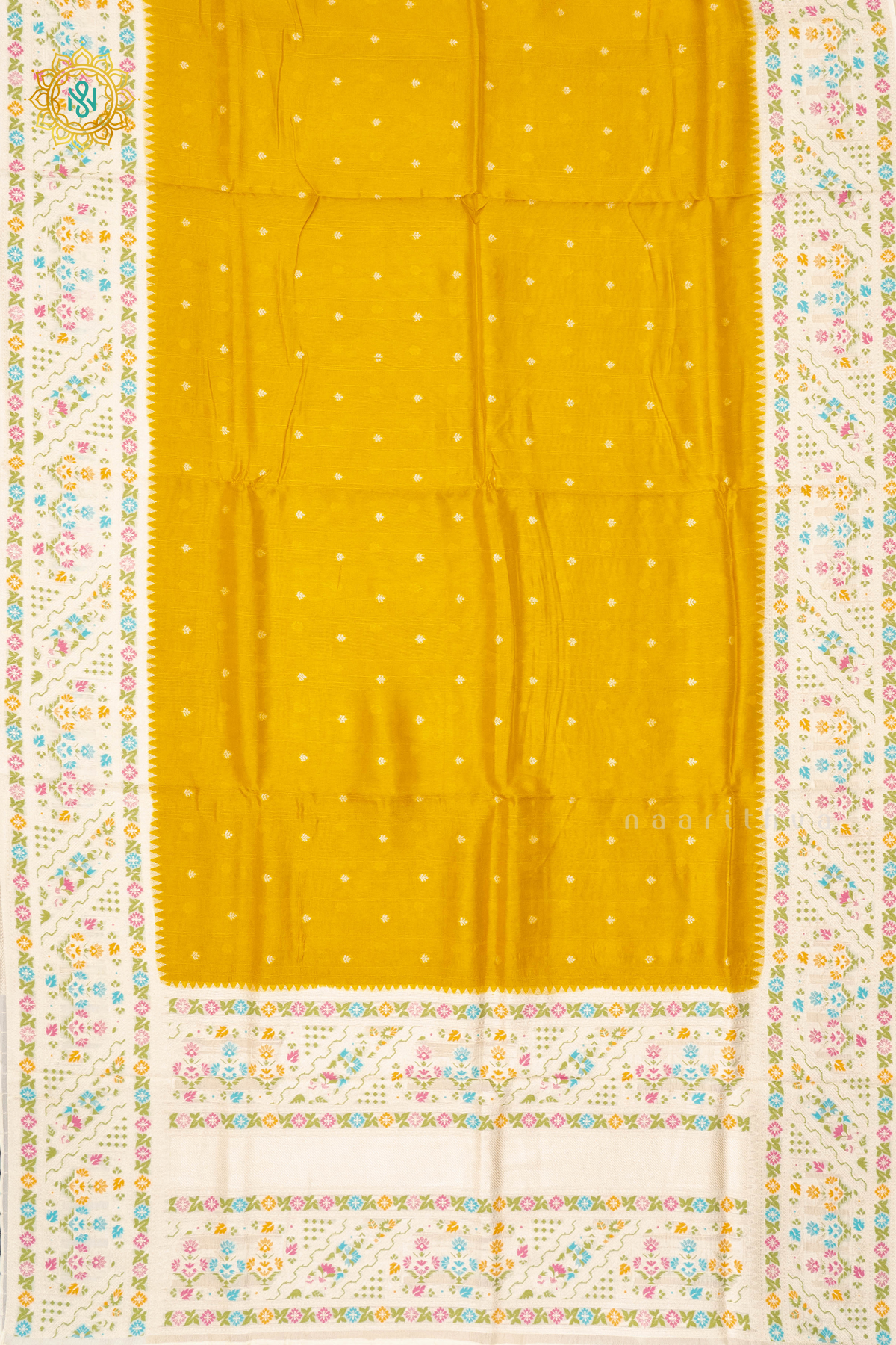 YELLOW WITH WHITE - SEMI TUSSAR