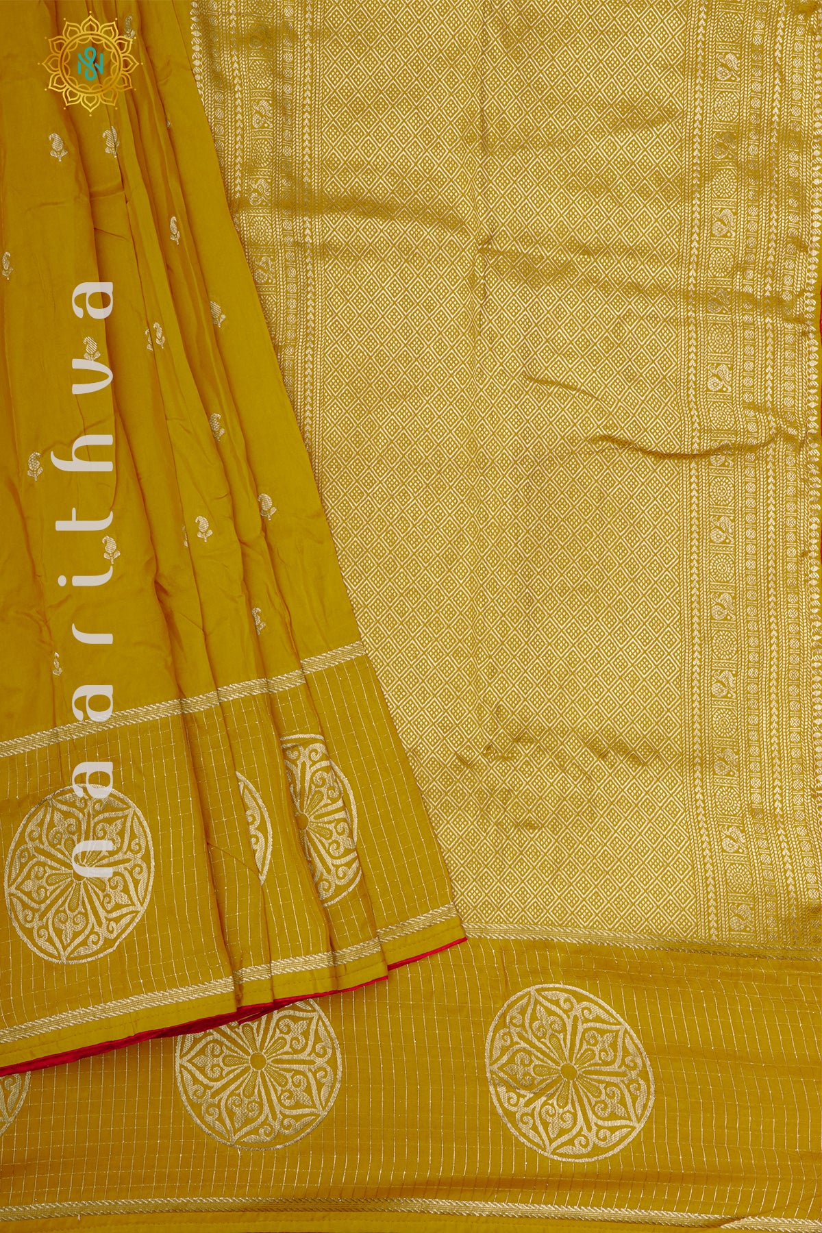 YELLOW WITH RED - DOLA SILK