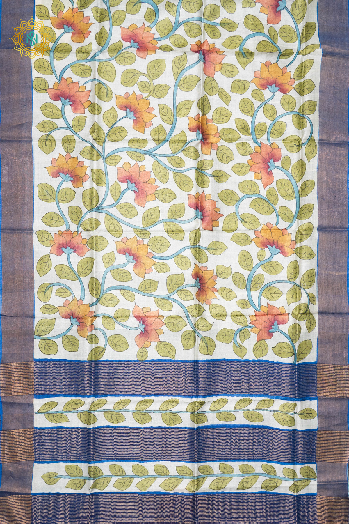 BLUE - PURE TUSSAR SILK