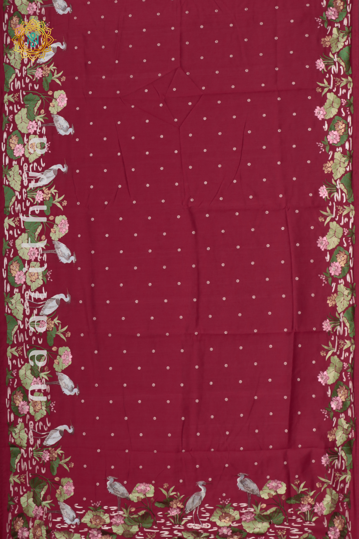 RED - SEMI TUSSAR SILK
