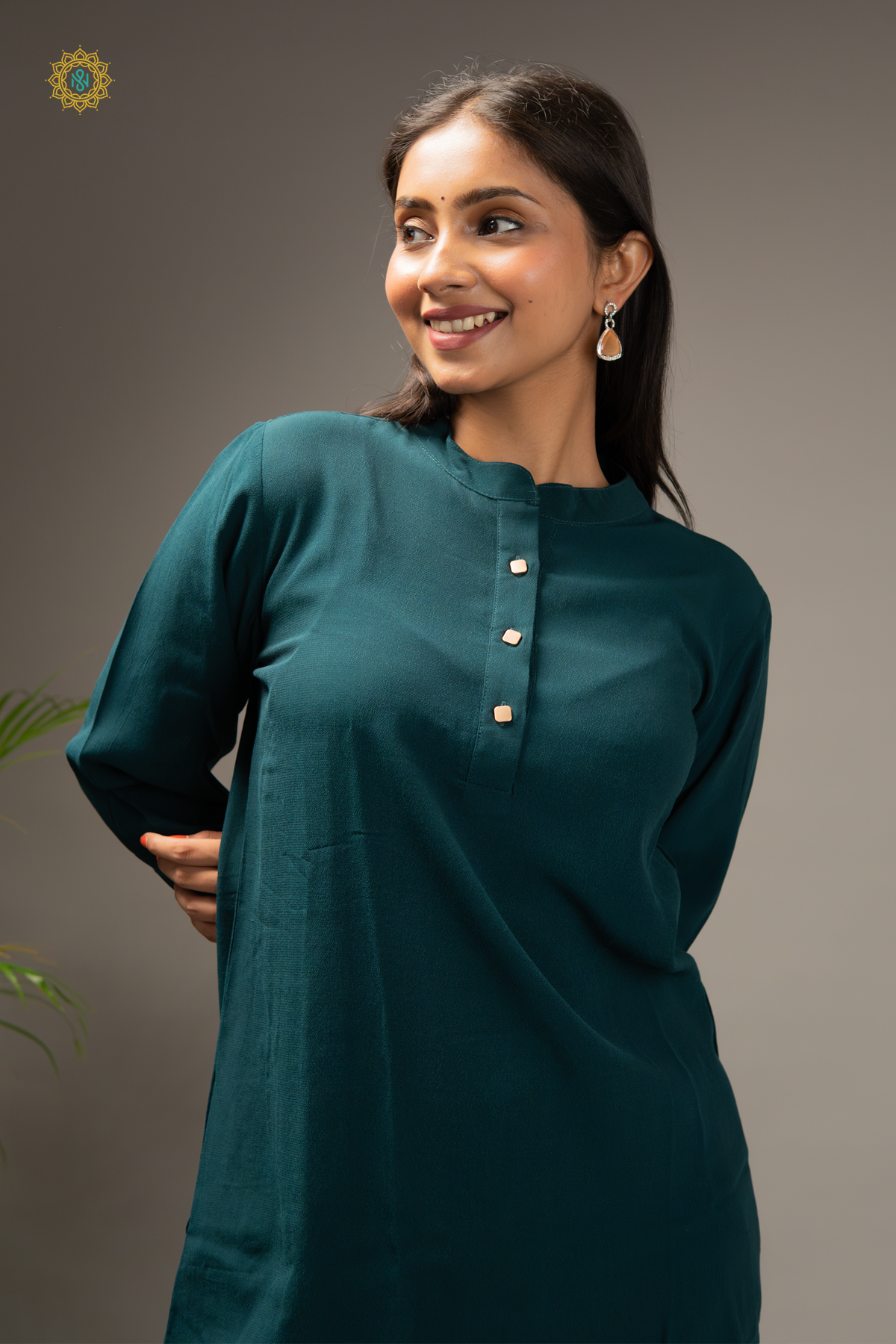 TEAL GREEN - CREPE 2PC CO-ORD SET