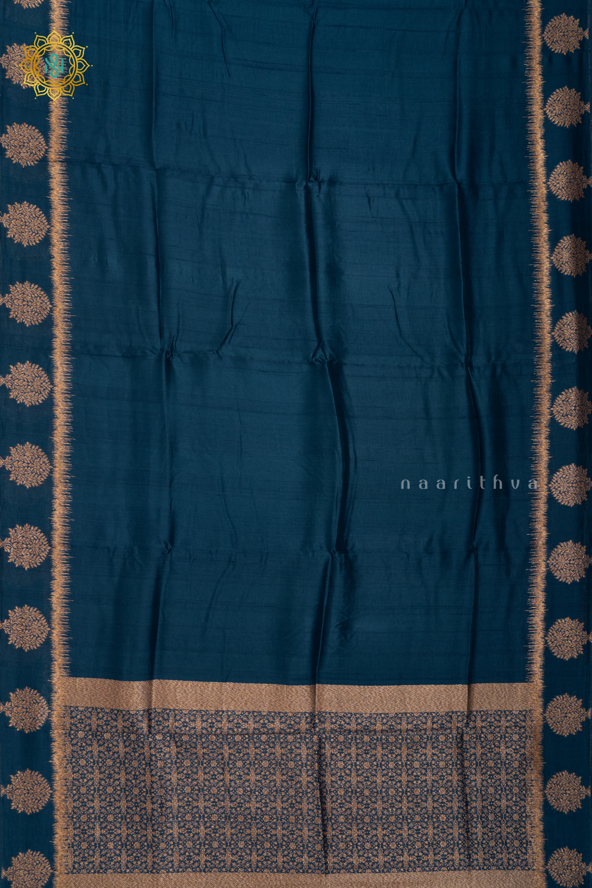 GERMAN BLUE WITH PURPLE - SEMI TUSSAR SILK