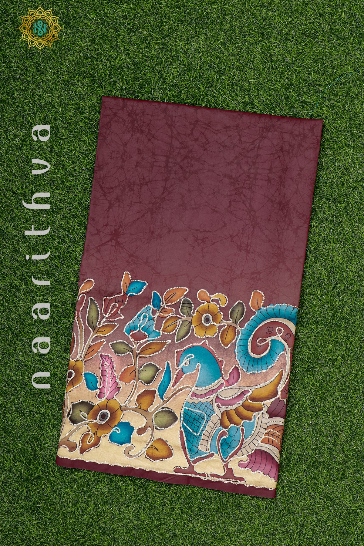 MAROON - SEMI TUSSAR SILK