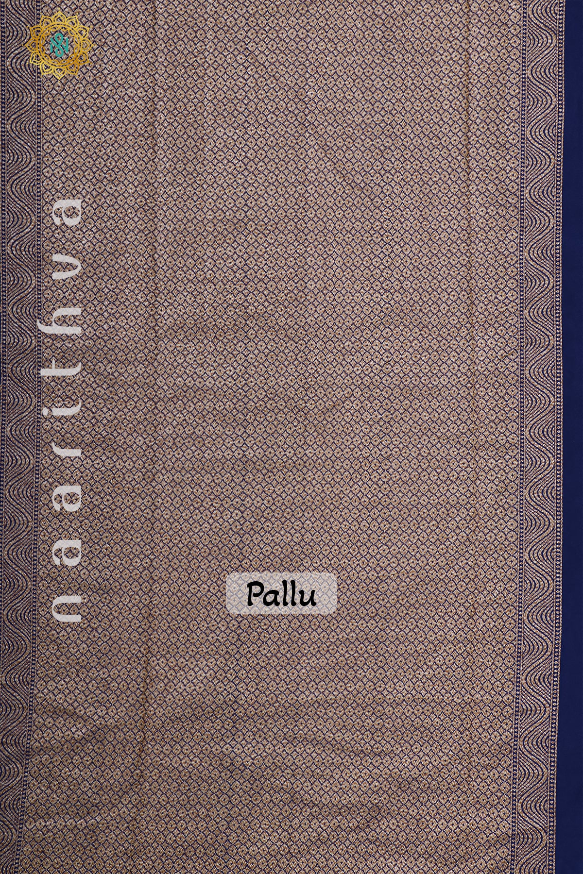 BLUE WITH GREEN - PURE BANARASI CREPE SILK