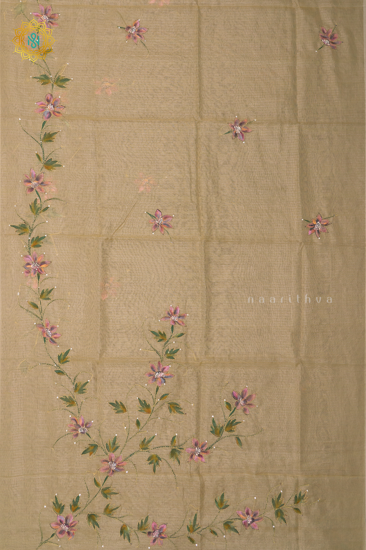 YELLOW - KOTA TISSUE WITH KATHA WORK