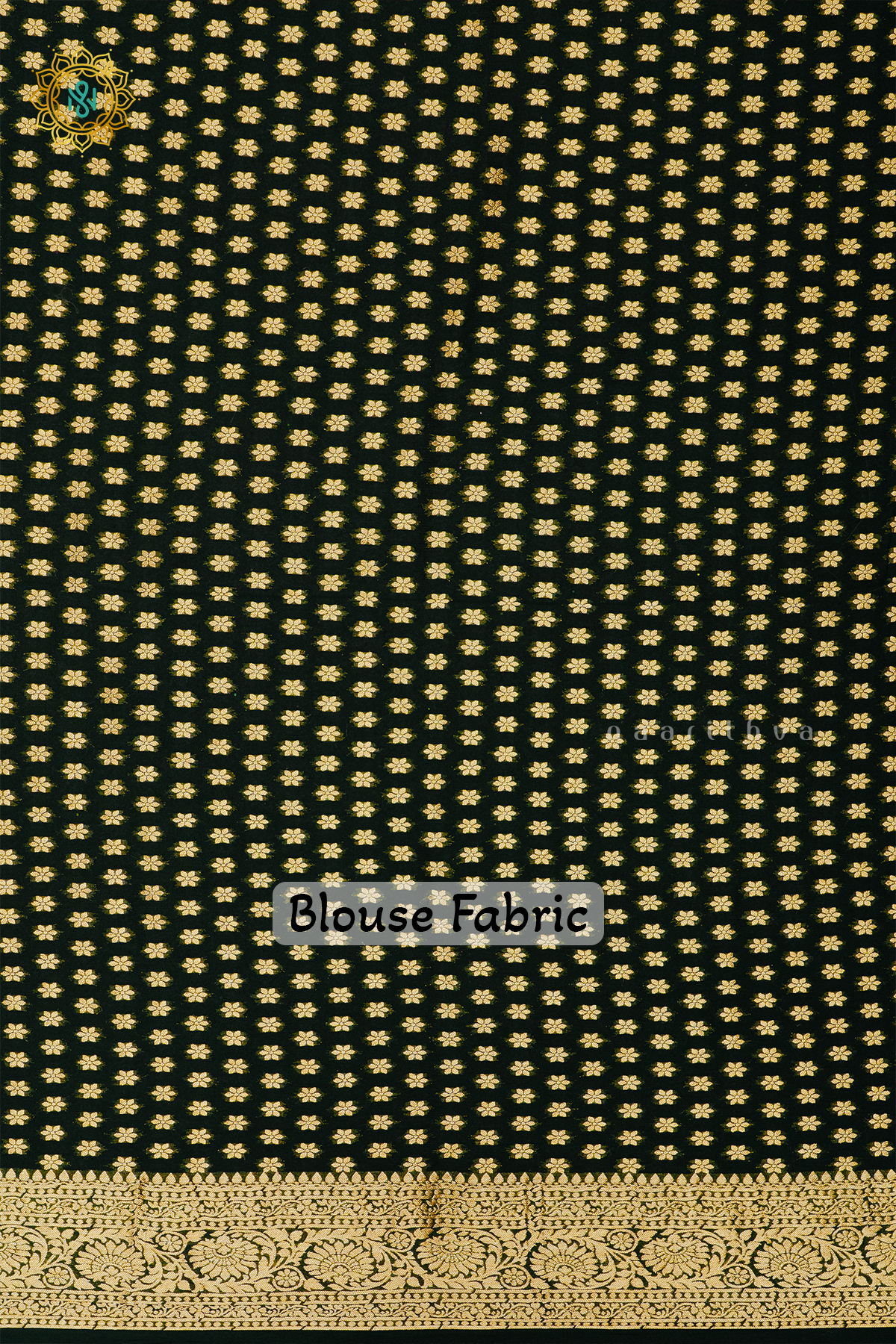 RED WITH GREEN - SEMI GEORGETTE