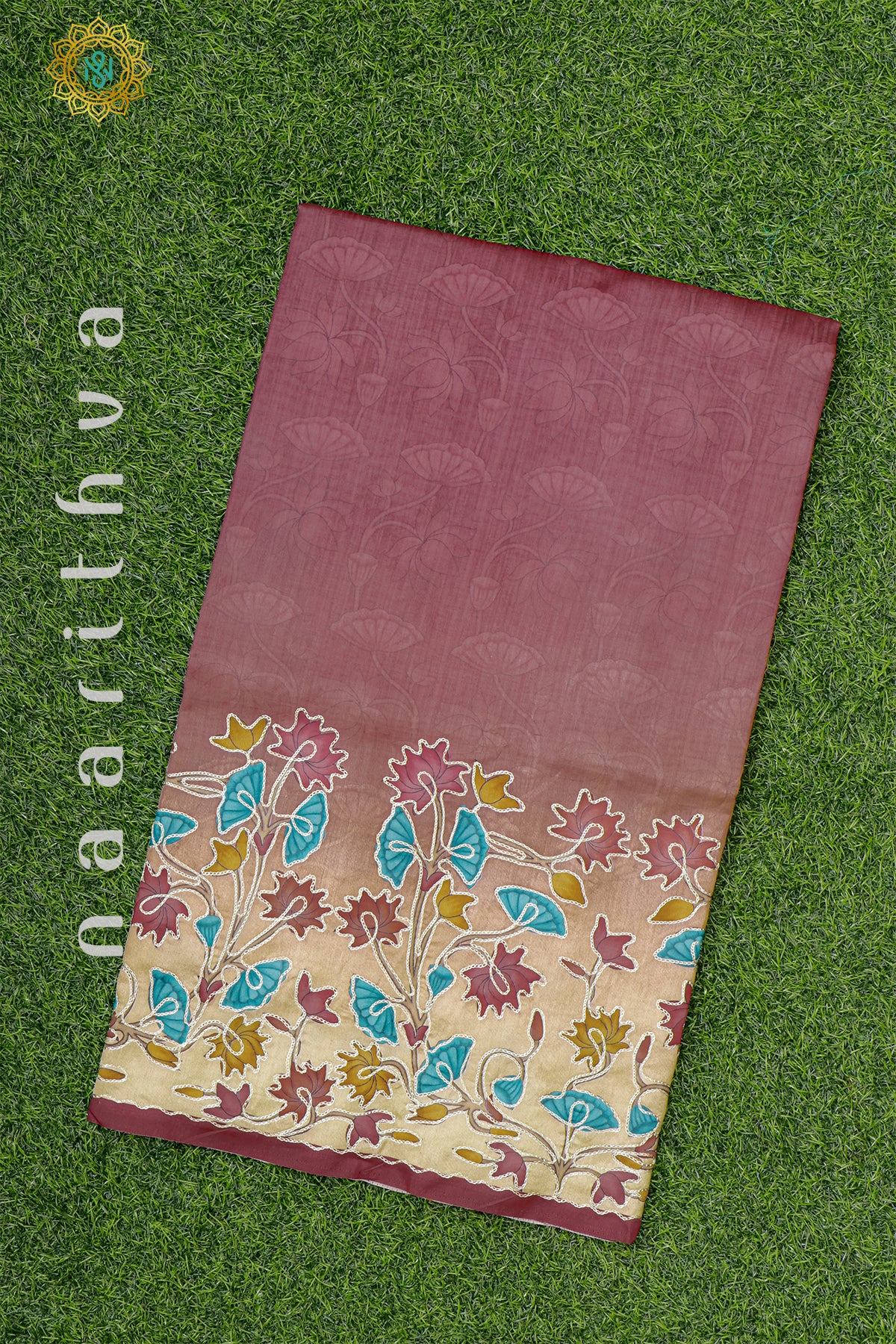 MAROON - SEMI TUSSAR SILK