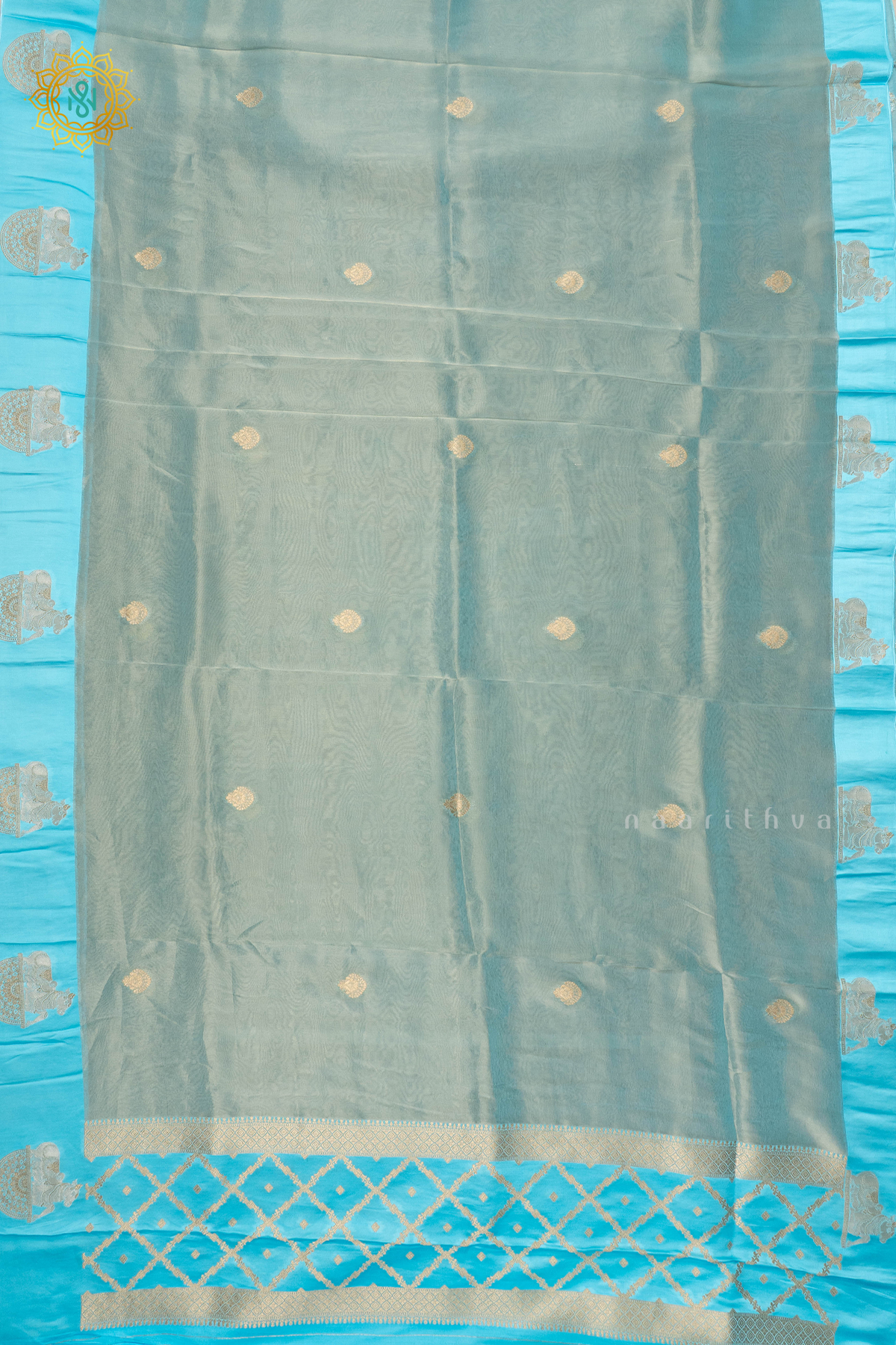 AQUA BLUE - ORGANZA TISSUE