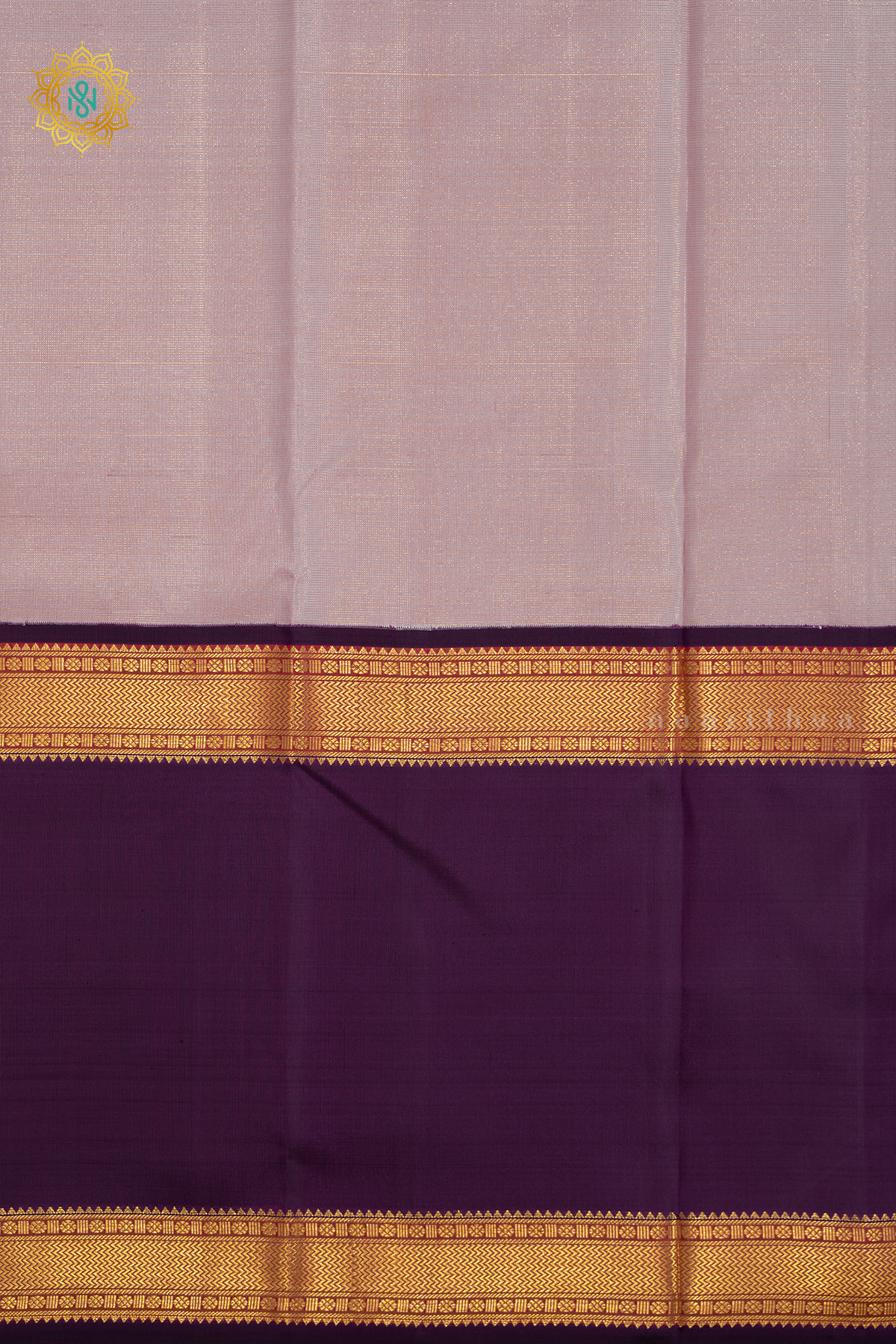 PEACH WITH WINE - PURE KANJIVARAM SILK