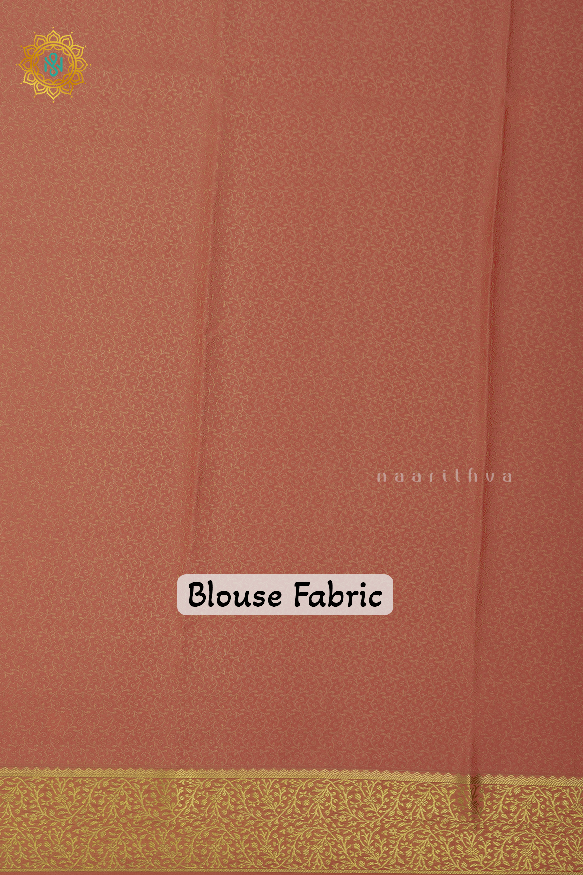 PEACHISH ORANGE - PURE MYSORE CREPE SILK