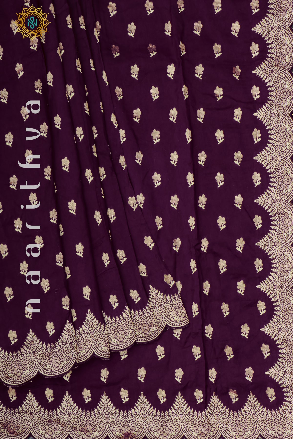 DEEP WINE WITH YELLOW - DOLA SILK