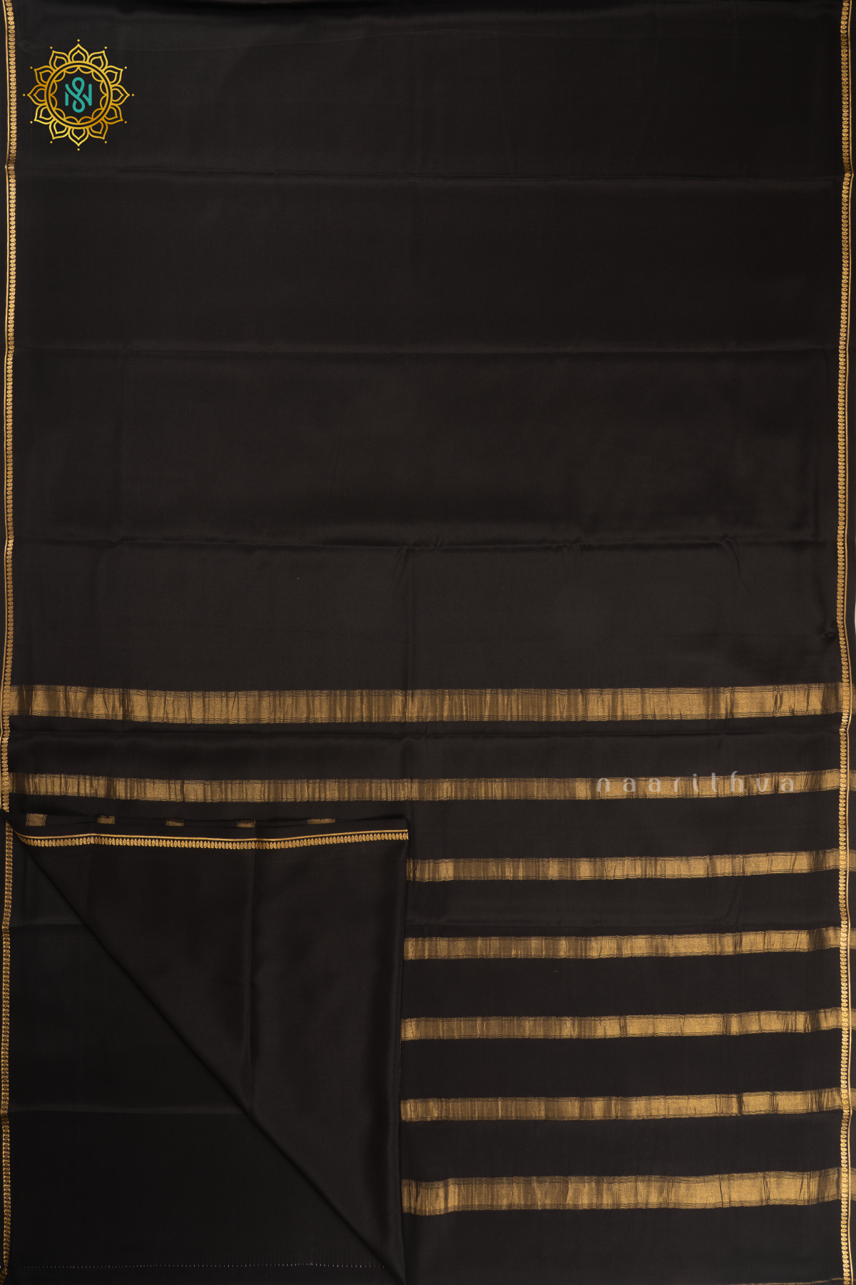 BLACK - PURE MYSORE CREPE SILK