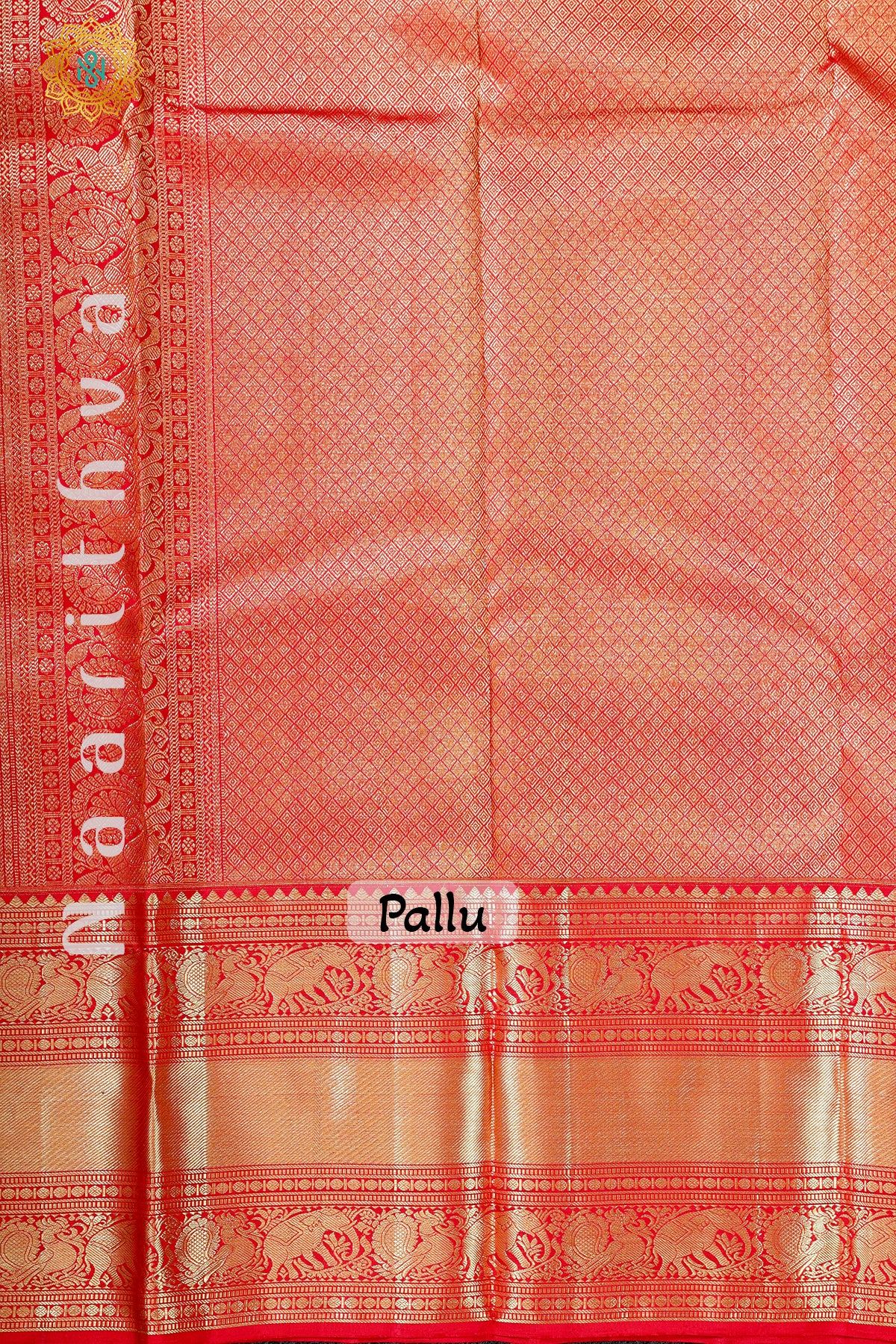 CREAM WITH RED - PURE KANJIVARAM SILK