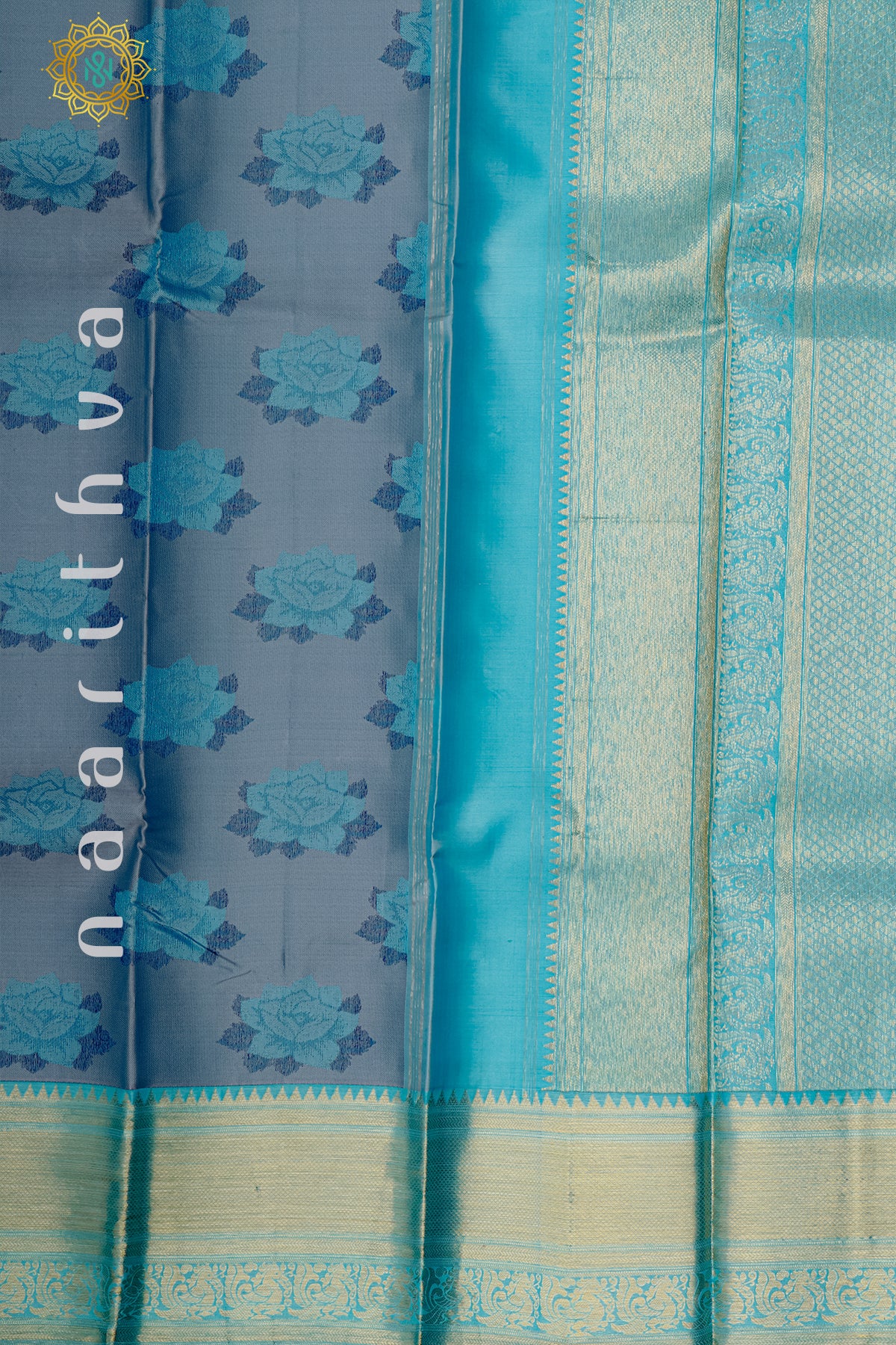 SKY BLUE - PURE KANJIVARAM SILK