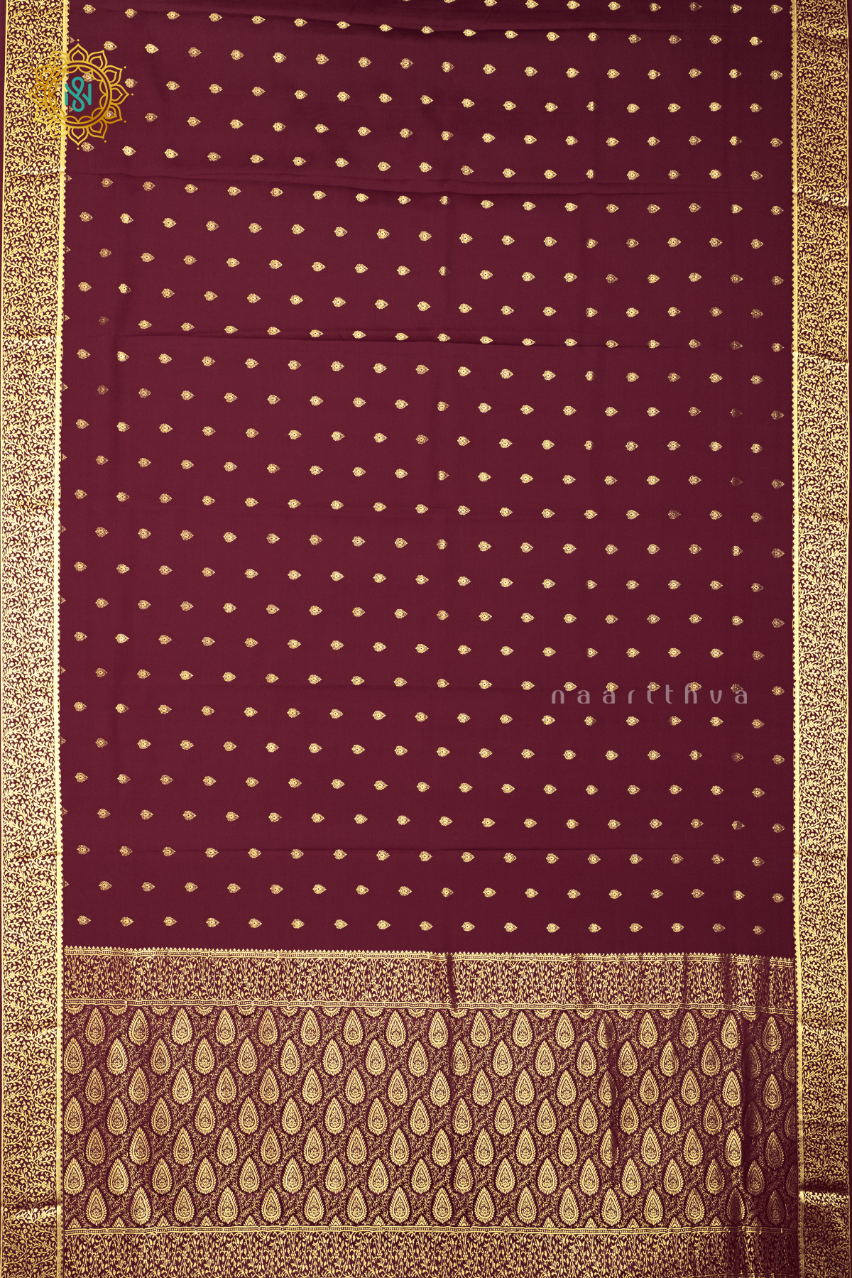 MAROON - PURE MYSORE CREPE SILK