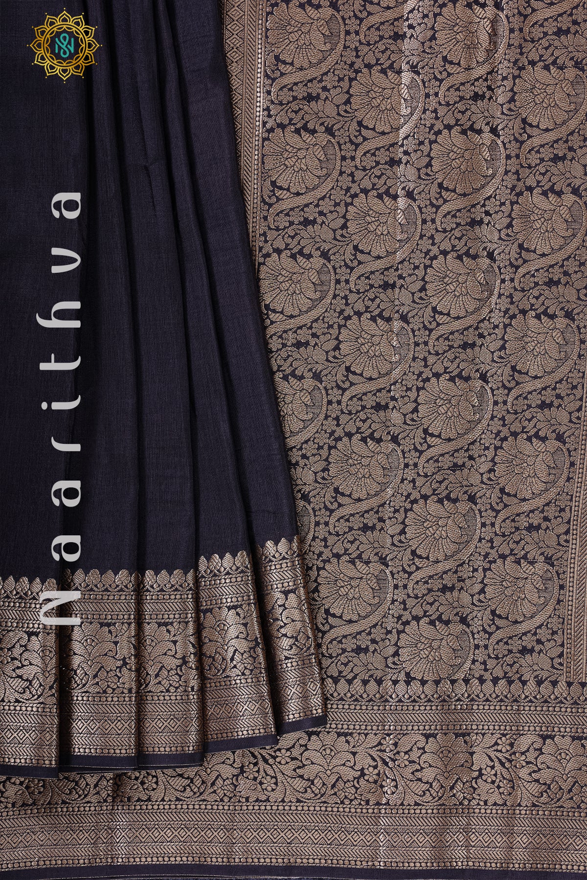 BLACK - SEMI CREPE SILK