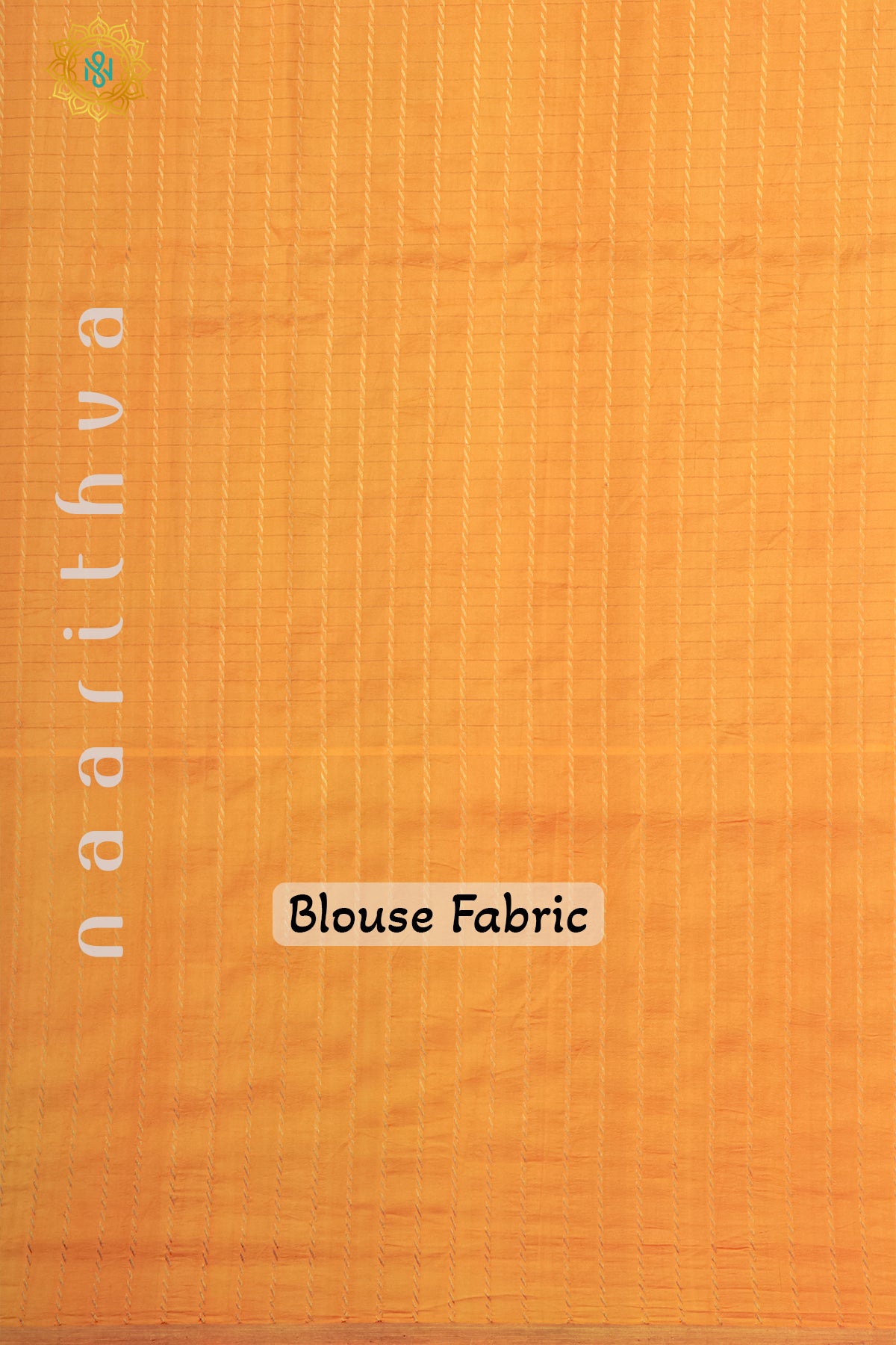 YELLOW WITH OFF WHITE & ORANGE - PURE HAND PAINTED TUSSAR GEORGETTE