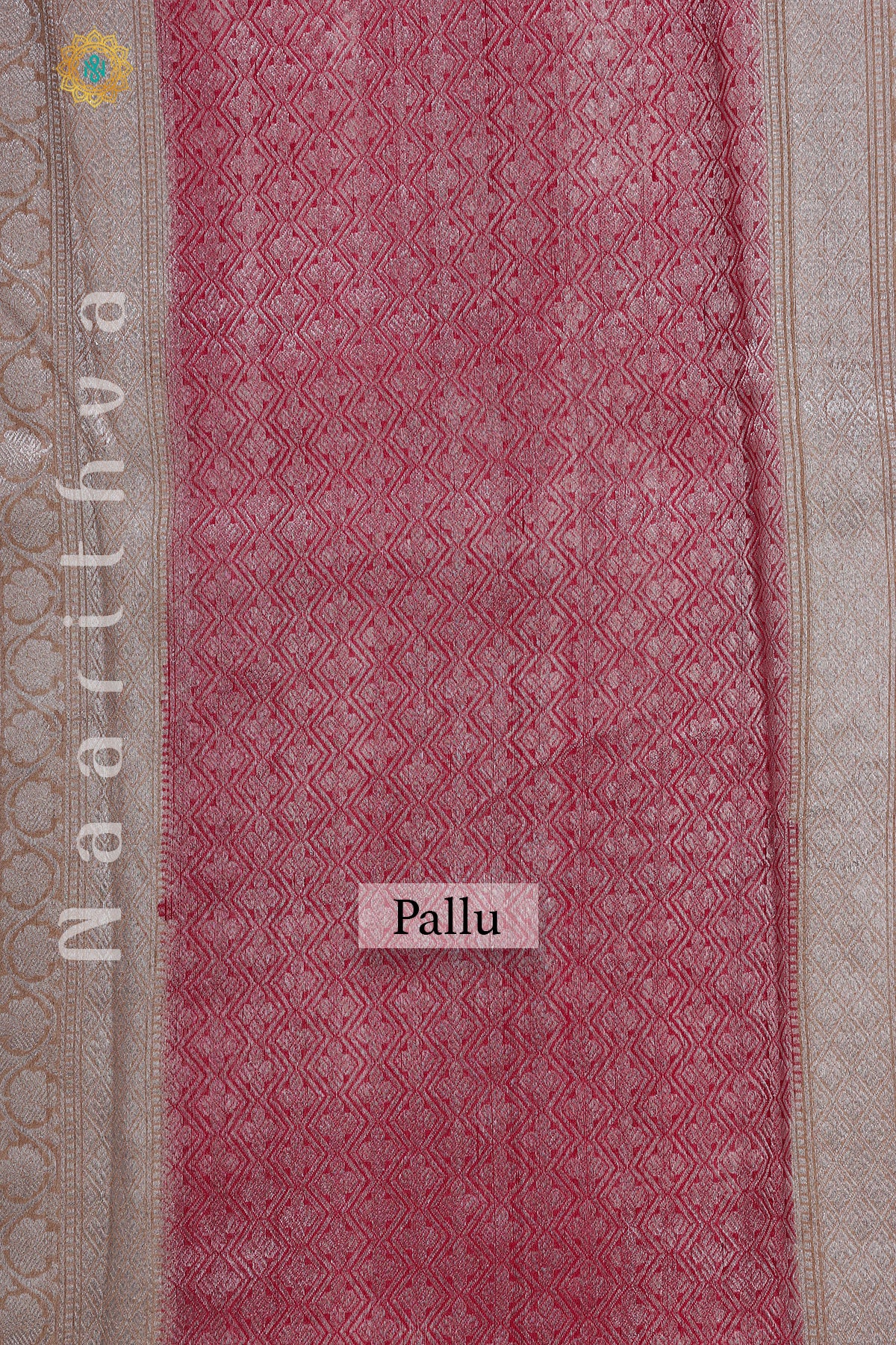 YELLOW WITH PINK & ORANGE - PURE HANDLOOM TUSSAR SILK