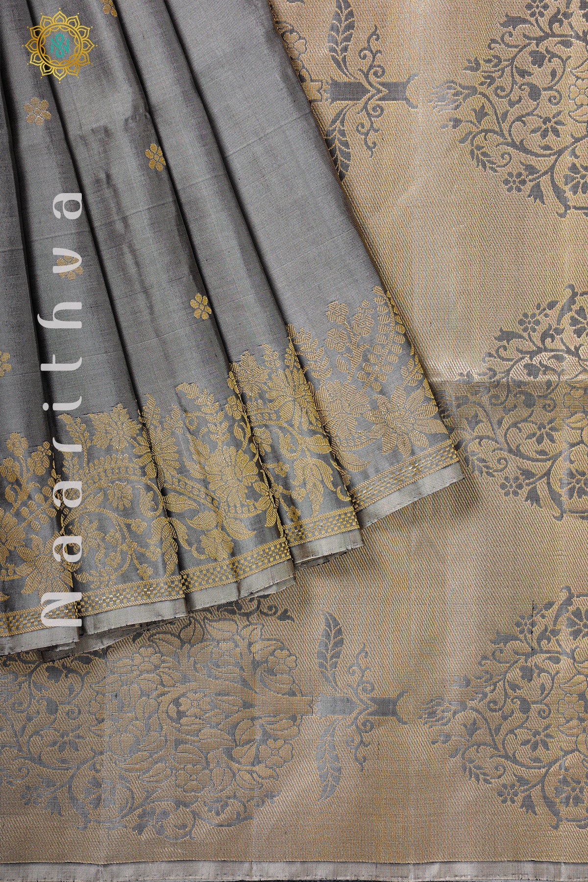 GREY - PURE KANJIVARAM SOFT SILK