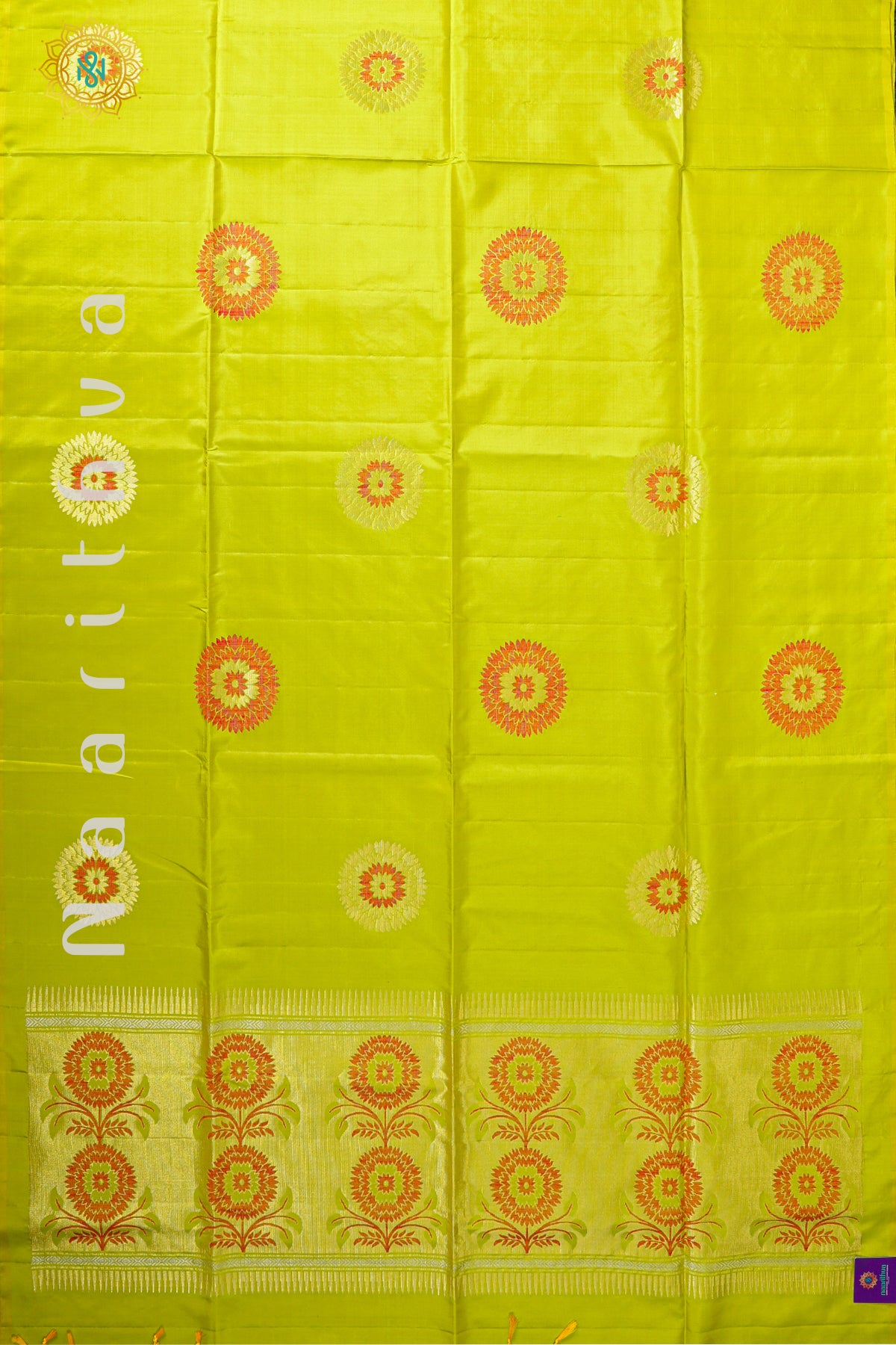PARROT GREEN - PURE KANJIVARAM SOFT SILK