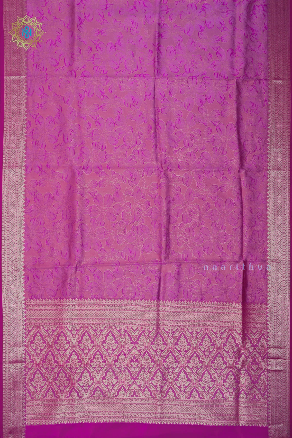 PINK WITH AQUA GREEN - SEMI TISSUE