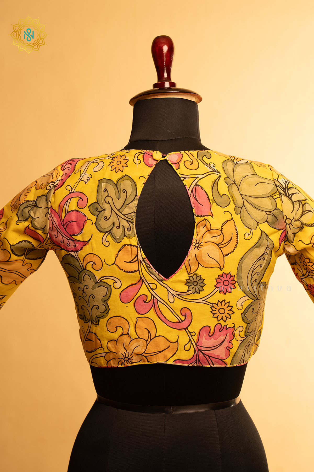 Yellow - Kalamkari Readymade Blouse