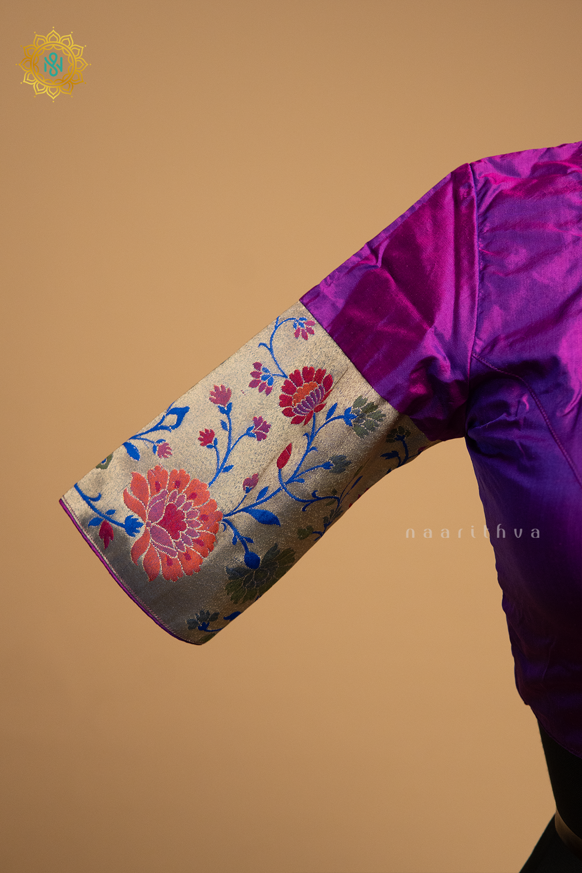 PURPLE - SILK PAITHANI READYMADE BLOUSE