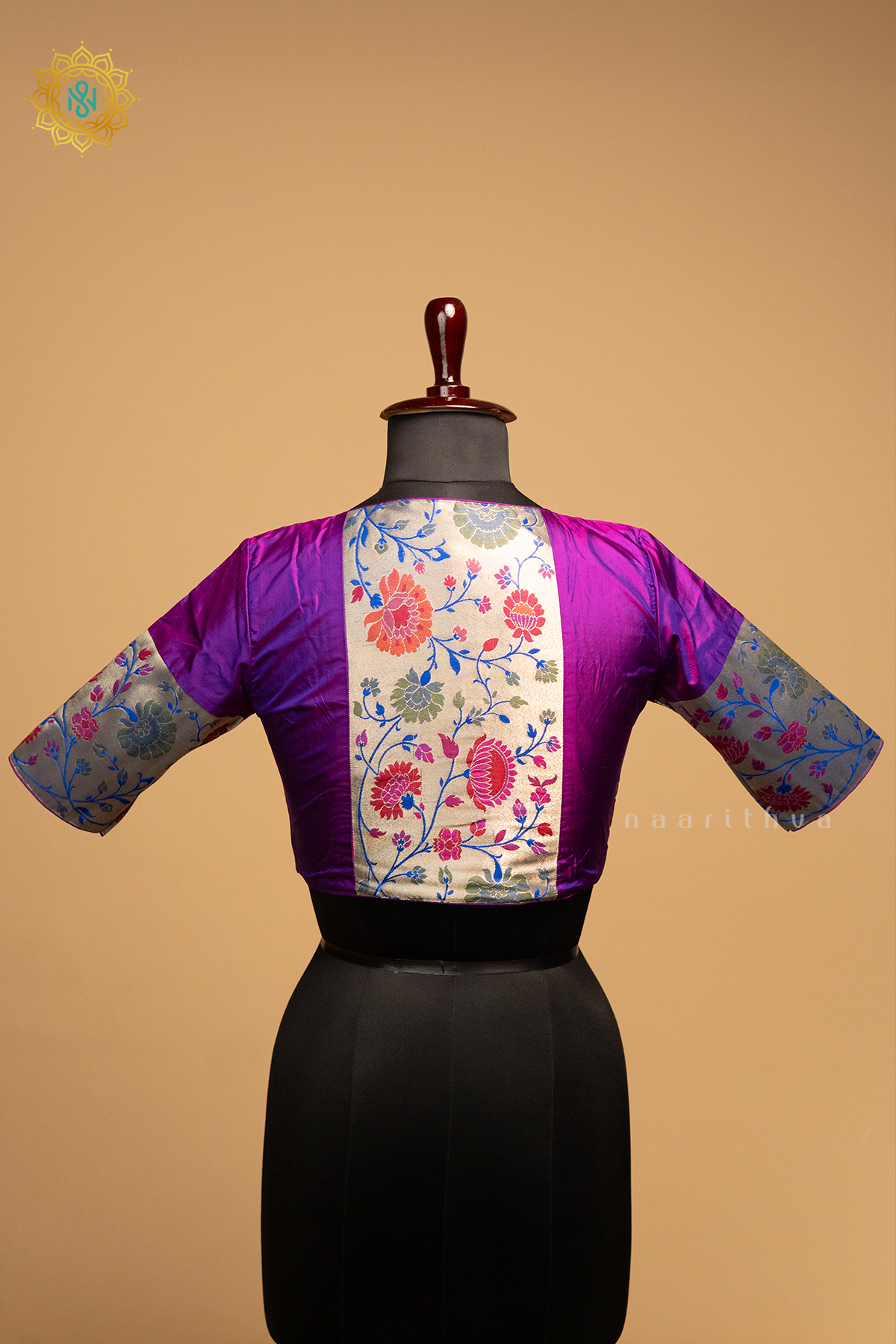 PURPLE - SILK PAITHANI READYMADE BLOUSE