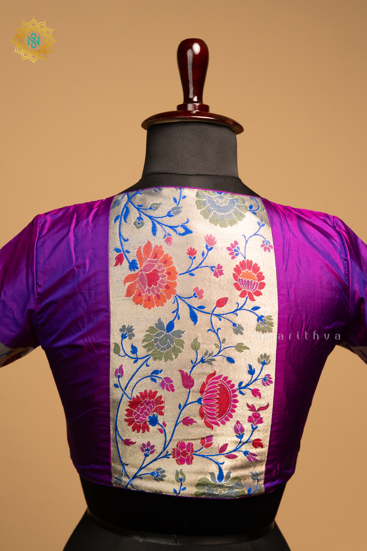 PURPLE - SILK PAITHANI READYMADE BLOUSE