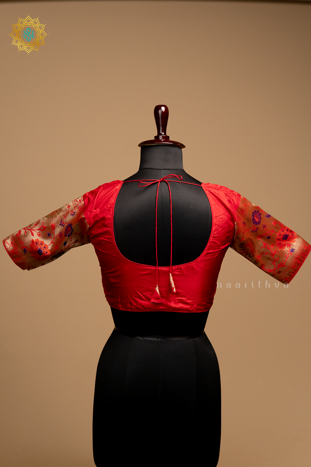 RED - SILK PAITHANI READYMADE BLOUSE