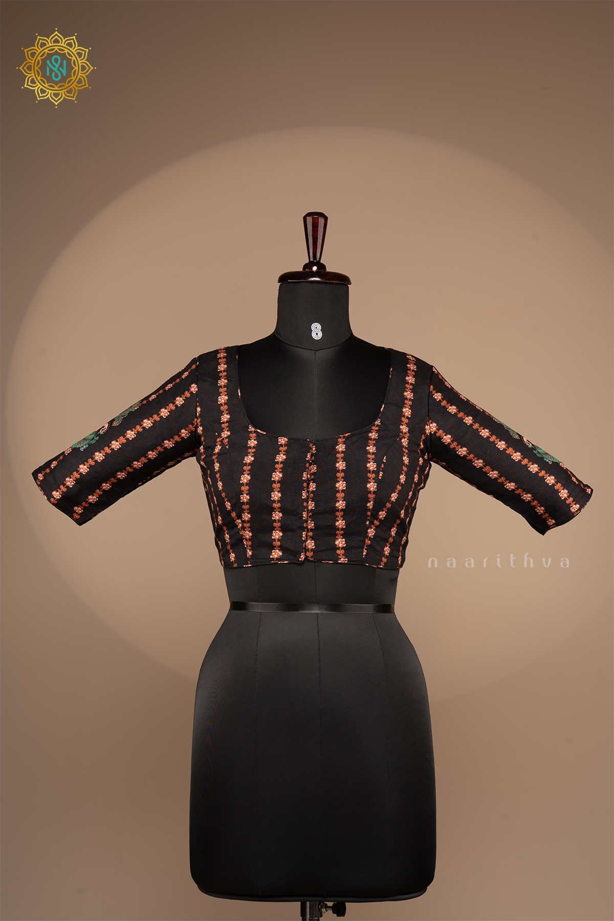 BLACK - DOLA SILK READYMADE BLOUSE