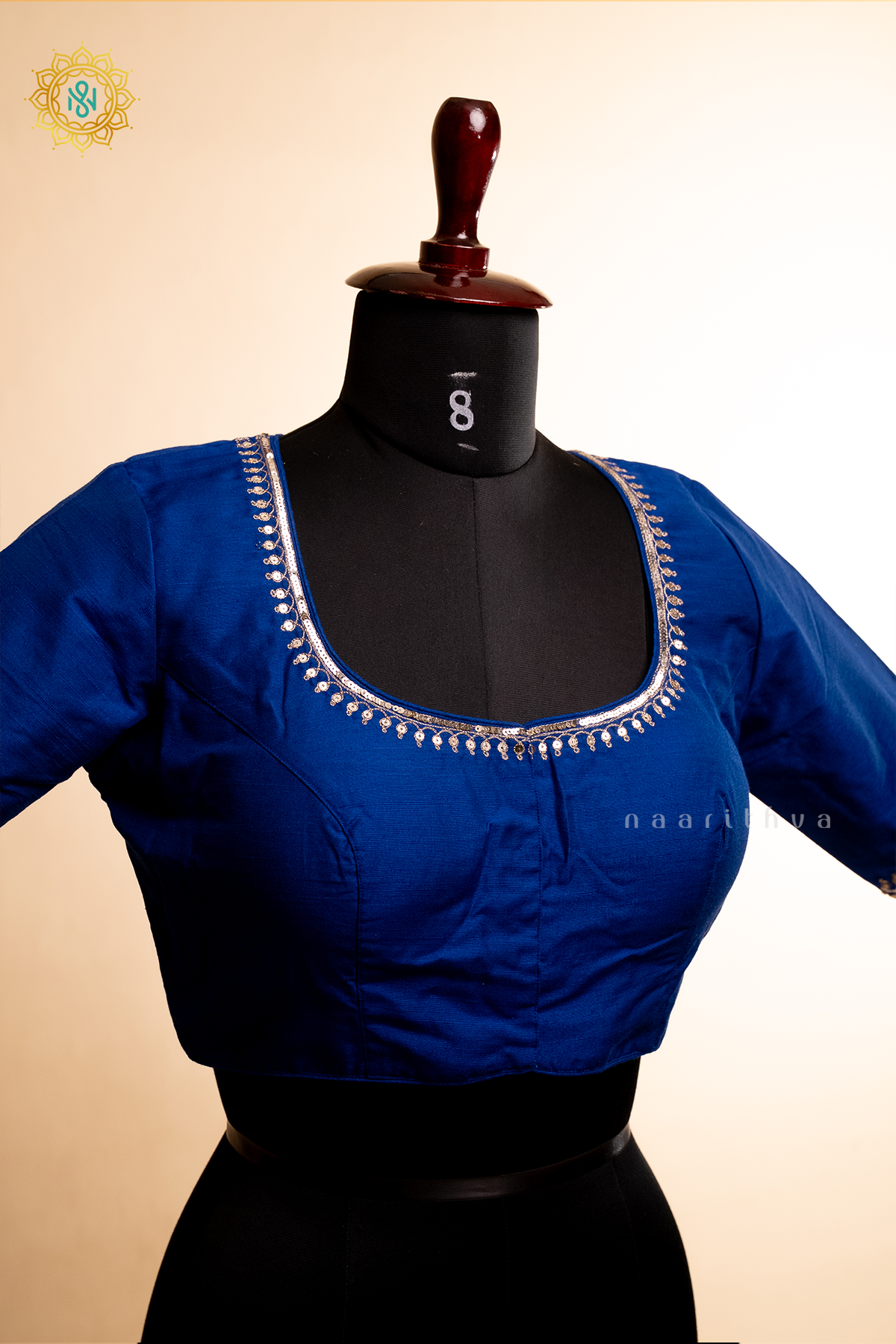 BLUE - COTTON SILK READYMADE BLOUSE