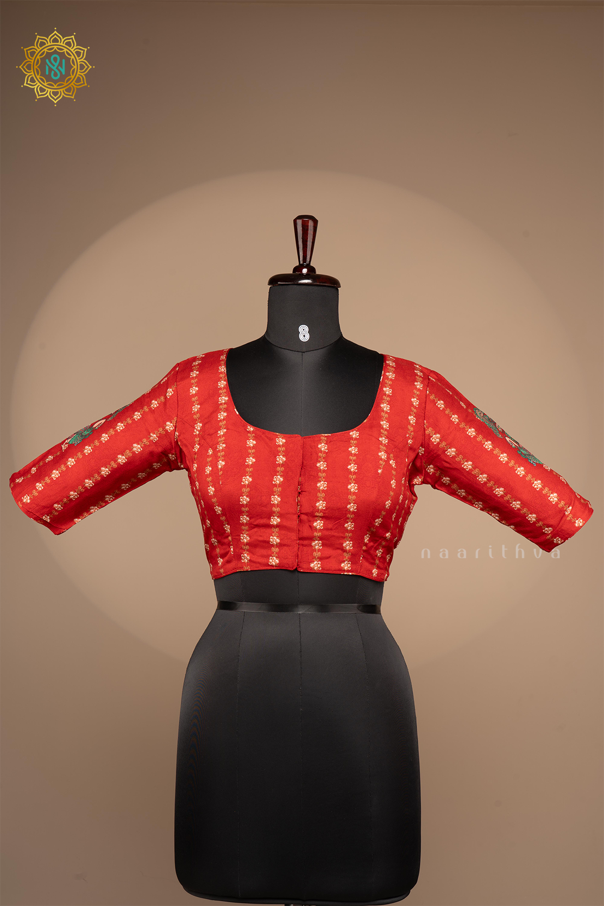 RED - DOLA SILK READYMADE BLOUSE