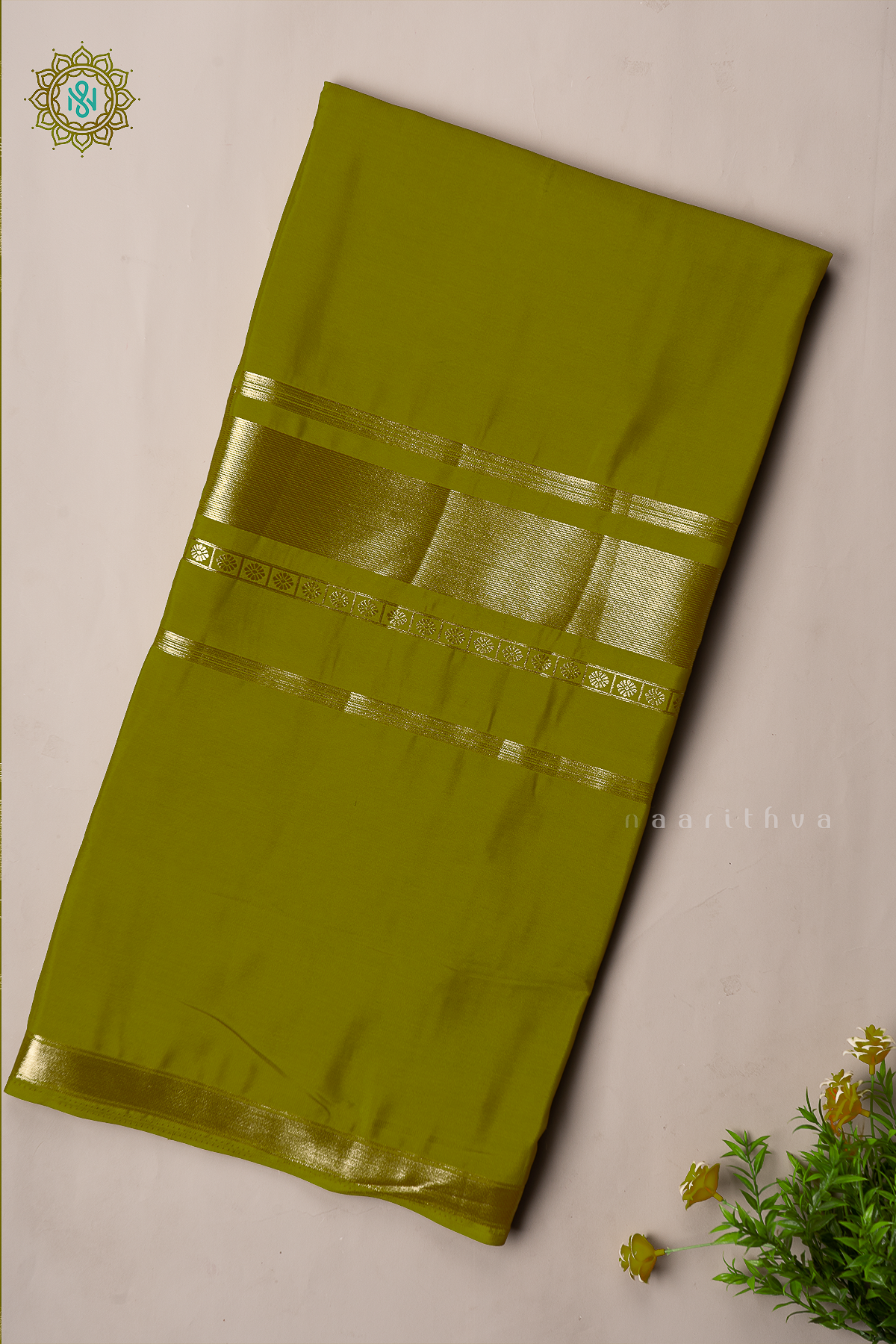 GREEN - SEMI MYSORE CREPE SILK