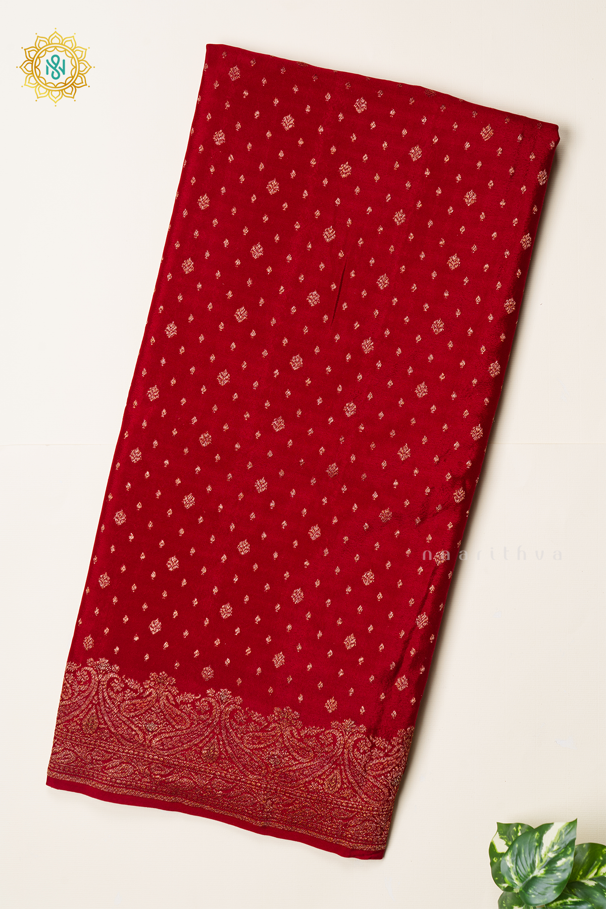 RED - PURE BANARASI CREPE