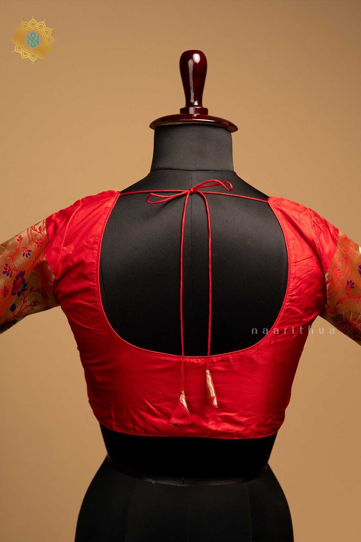 RED - SILK PAITHANI READYMADE BLOUSE