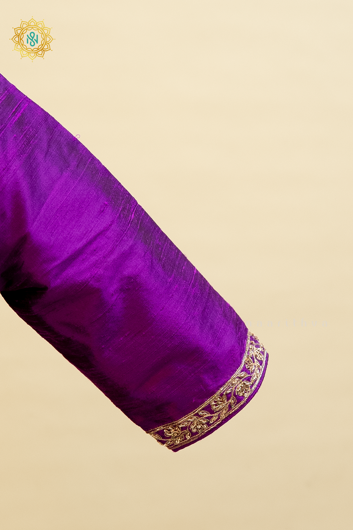 PURPLE - RAW SILK READYMADE BLOUSE