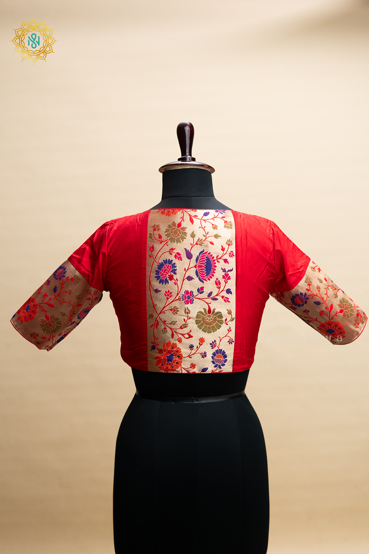 RED - SILK PAITHANI READYMADE BLOUSE