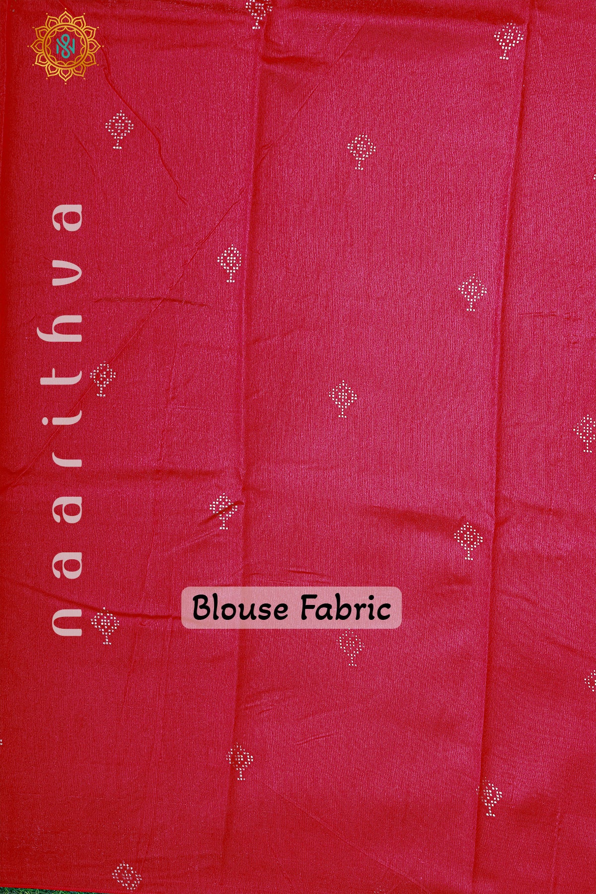 OFF WHITE WITH RED - POLY COTTON