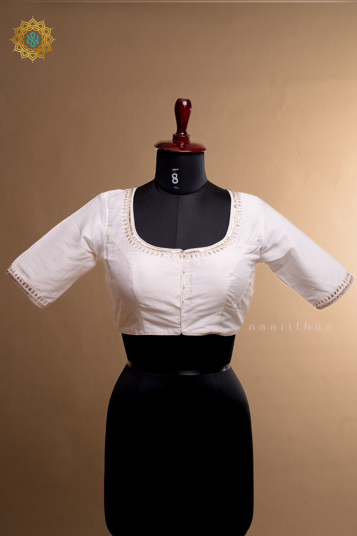 WHITE - COTTON SILK READYMADE BLOUSE