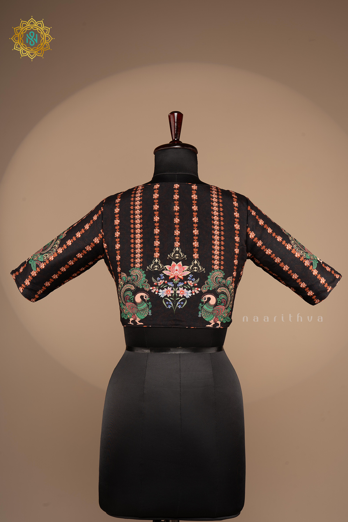 BLACK - DOLA SILK READYMADE BLOUSE