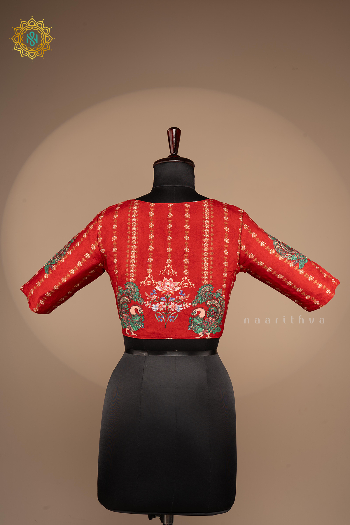 RED - DOLA SILK READYMADE BLOUSE