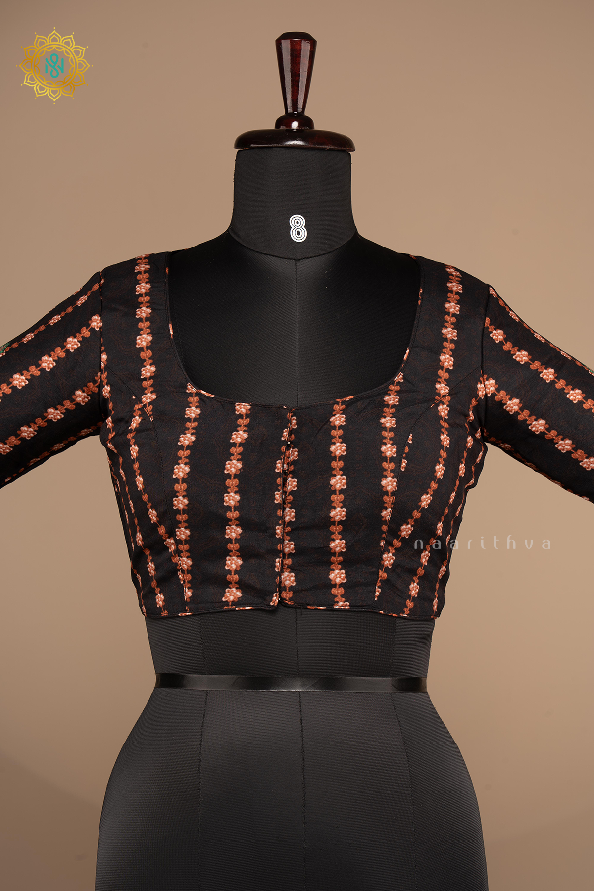 BLACK - DOLA SILK READYMADE BLOUSE