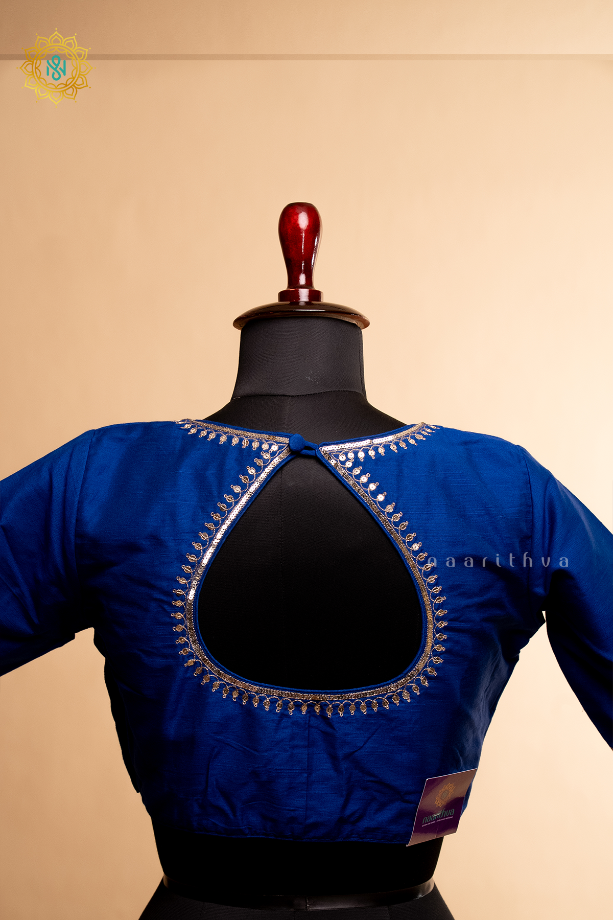 Blue - Raw Silk Readymade Blouse