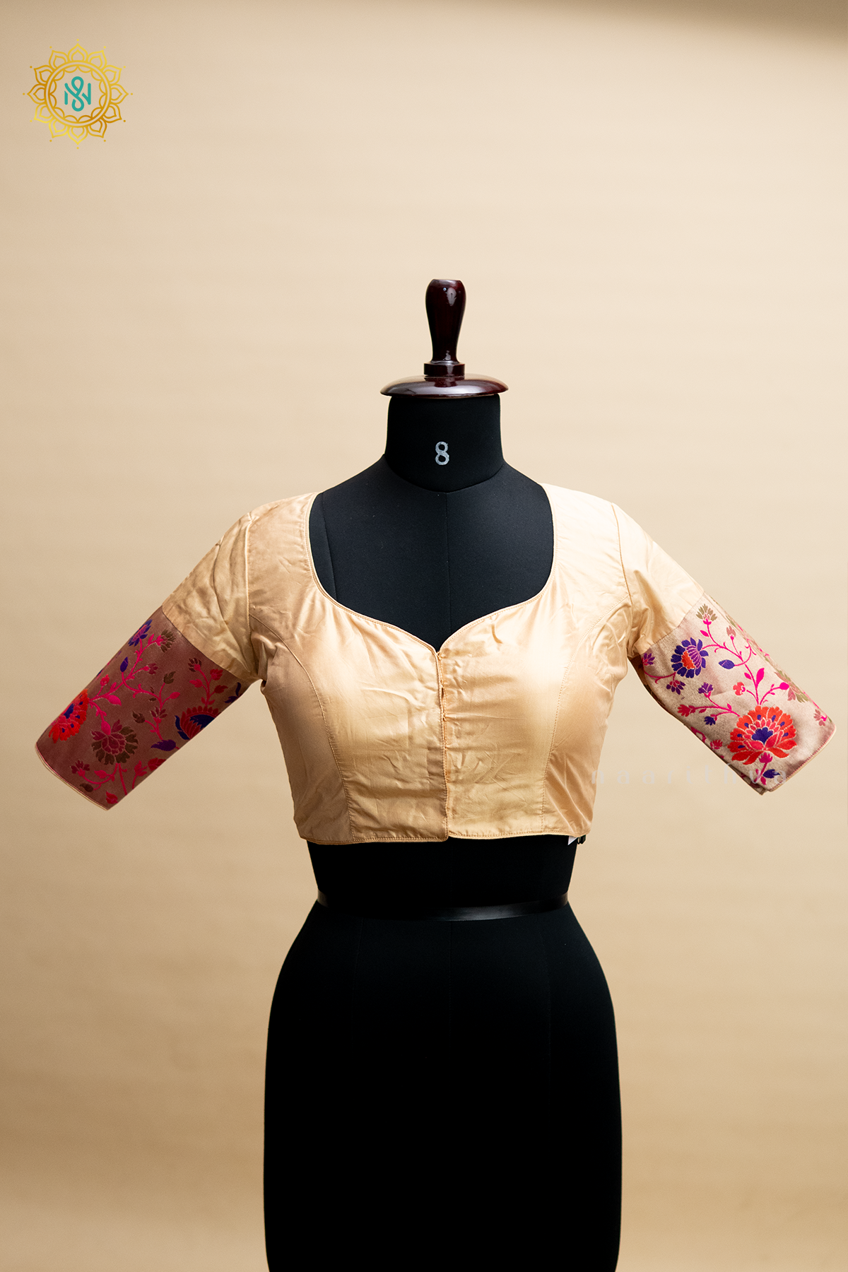 BEIGE - PAITHANI READYMADE BLOUSE