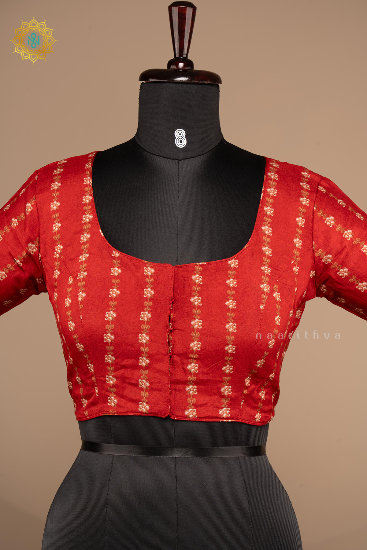 RED - DOLA SILK READYMADE BLOUSE