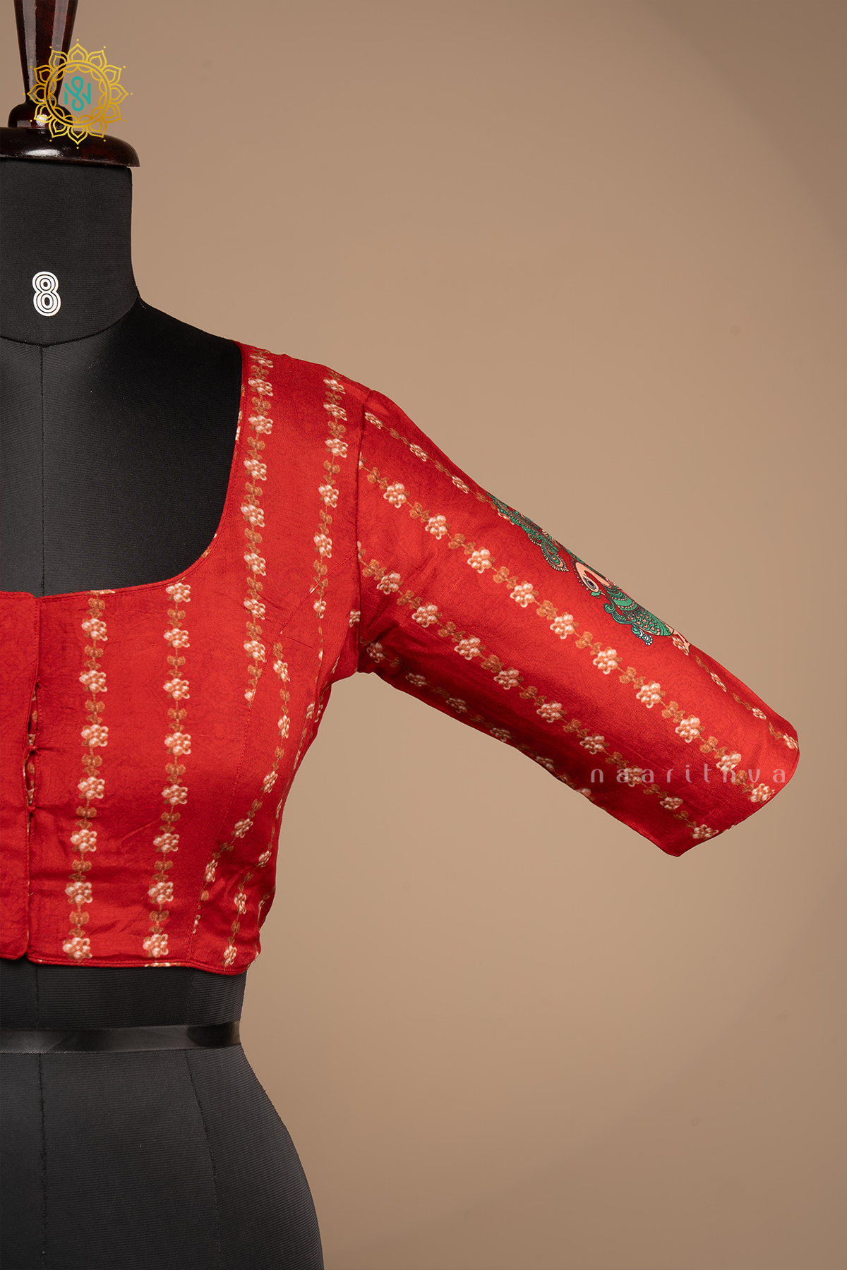 RED - DOLA SILK READYMADE BLOUSE